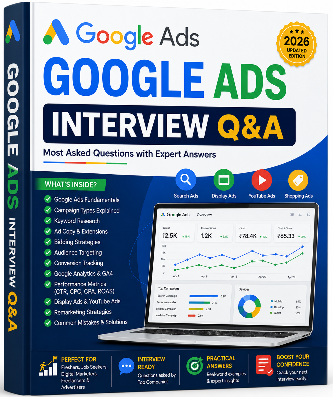 Google Ads Interview Q&A – 2026 Edition Book Cover